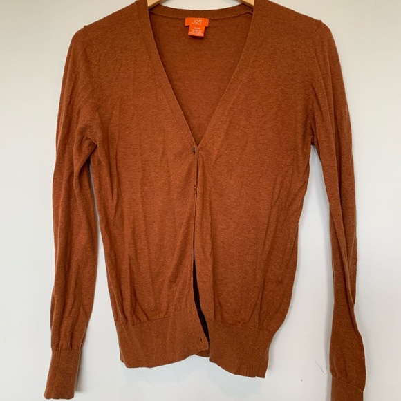 SOLD Burnt Orange Cardigan - Picture 4 of 4